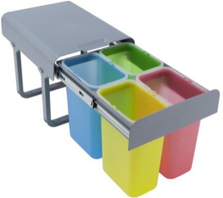 Intra Juvel Affaldsbeholder Skinne 4 X 8 L Spande