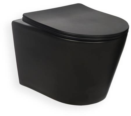 Blue Label Hængeskål Rimfree Med Sc Sæde Mat Sort