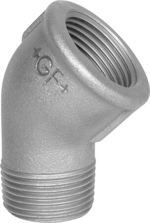 Gf Georg Fischer +Gf+ Vinkel Sort Mf/Np 45Gr 1