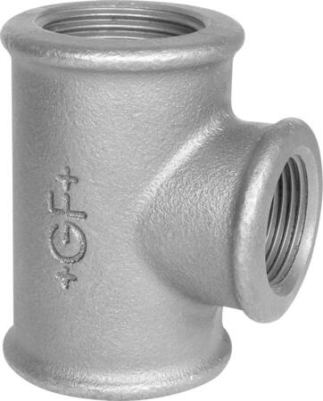 Gf Georg Fischer +Gf+ T-Stykke Sort 1X1/2X1
