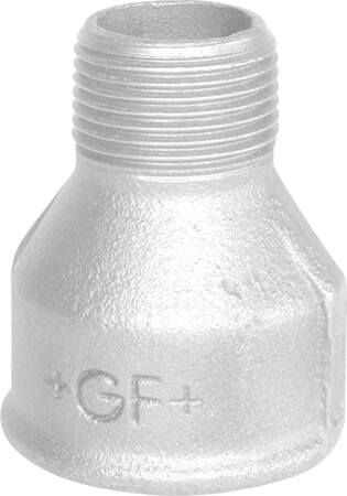 Gf Georg Fischer +Gf+ Spidsmuffe Galv. 3/4X1/2