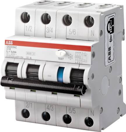 Abb Kombiafbr. 10A 30Ma C 3P+N 4M