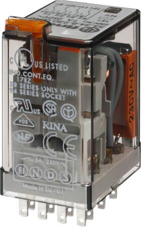 Finder Industrirelæ 7A 4C/O 230Vac