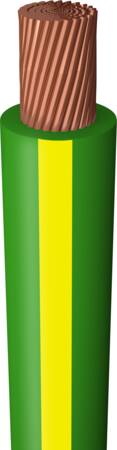 Solar H07Z-K 1G6,0 Grøn/Gul 450/750 V Ring 100 - 100 Meter