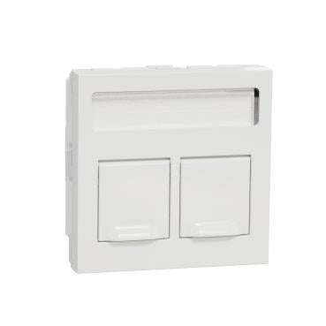 Schneider Electric Dataudtag 2Xrj45 S-One, Hvid