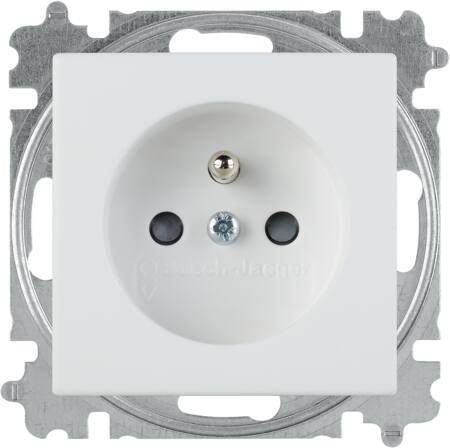Abb B55 Pin-Stikkontakt, Mat Hvid