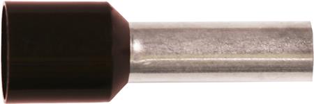 Elpress Iso. Terminalrør 6Mm² L12 Sort - 100 Stk.