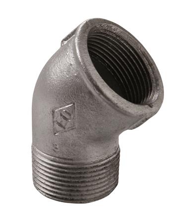 Solar Plus Vinkel Sort M/F 45Gr1 1/4"