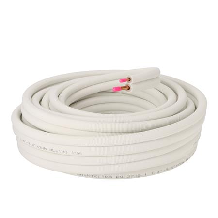 Solar Plus Dobbelt Kobberrør 1/4"-1/2" 20M M. Kappe - 20 Meter