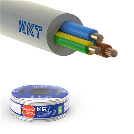 Nkt Kabel 3G2,5 Noiklx90 Lgrå Rg 50 Eca - 50 Meter