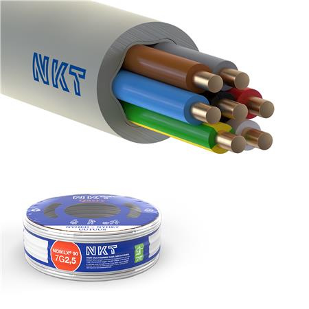 Nkt Kabel 7G2,5 Noiklx90 Lgrå Rg 50 Eca - 50 Meter