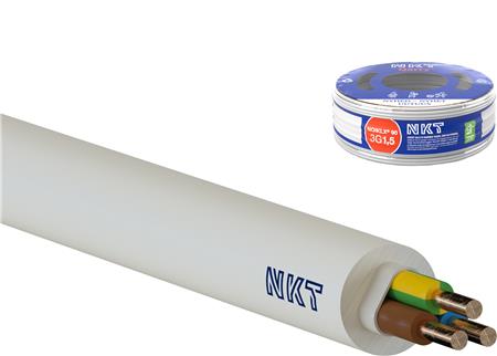 Nkt Kabel 3G1,5 Noiklx 90 Dca Lysegrå Rg50 - 50 Meter