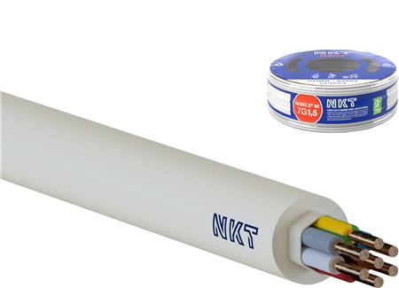 Nkt Kabel 7G1,5 Noiklx 90 Dca Lysegrå Rg50 - 50 Meter