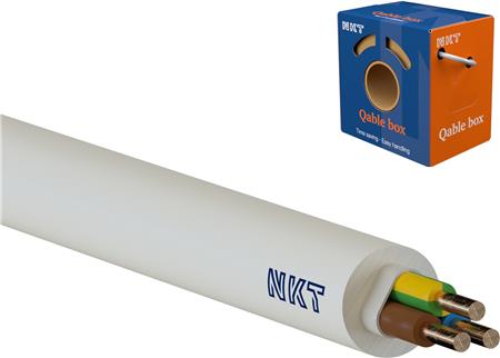 Nkt Kabel 3G1,5 Noiklx 90 Dca Lysegrå Box75 - 75 Meter