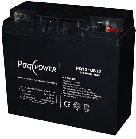 Solar Select Paqpower Blybatteri 12V/18Ah T3