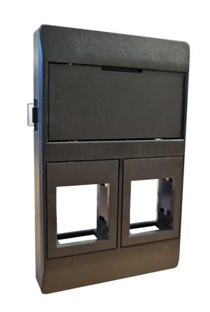 Solar Plus Dataudtag 2Xrj45 Keystone Type F Koksgrå