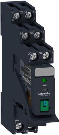 Schneider Electric Rxg Relæ M/Sokkel+Led+Test 2C/O 24Vdc
