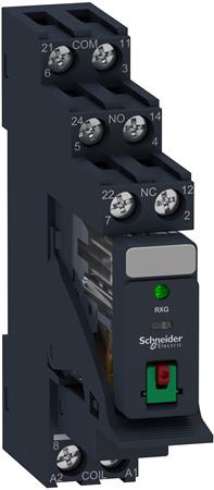 Schneider Electric Rxg Relæ M/Sokkel+Led+Test 2C/O 230Vac