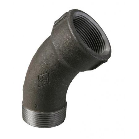Solar Plus Vinkel Sort Mf/Np 45Gr 1/2