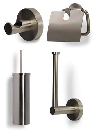 Blue Label Toiletsæt Bundle Børstet Nikkel