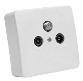 Abb Antenneudtag Tv+R+Data Slut 1M Hvid